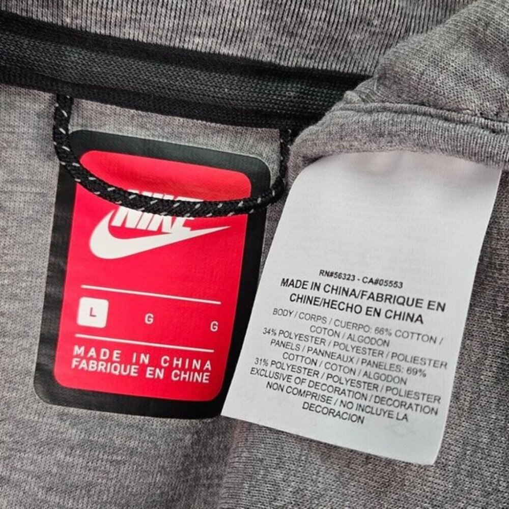 Nike Tech Sportswear Fleece GX 1.0 Jacket Heather Gray Men's Size L - Picture 10 of 13